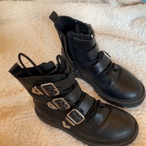 Rarely worn Zara girls biker boots